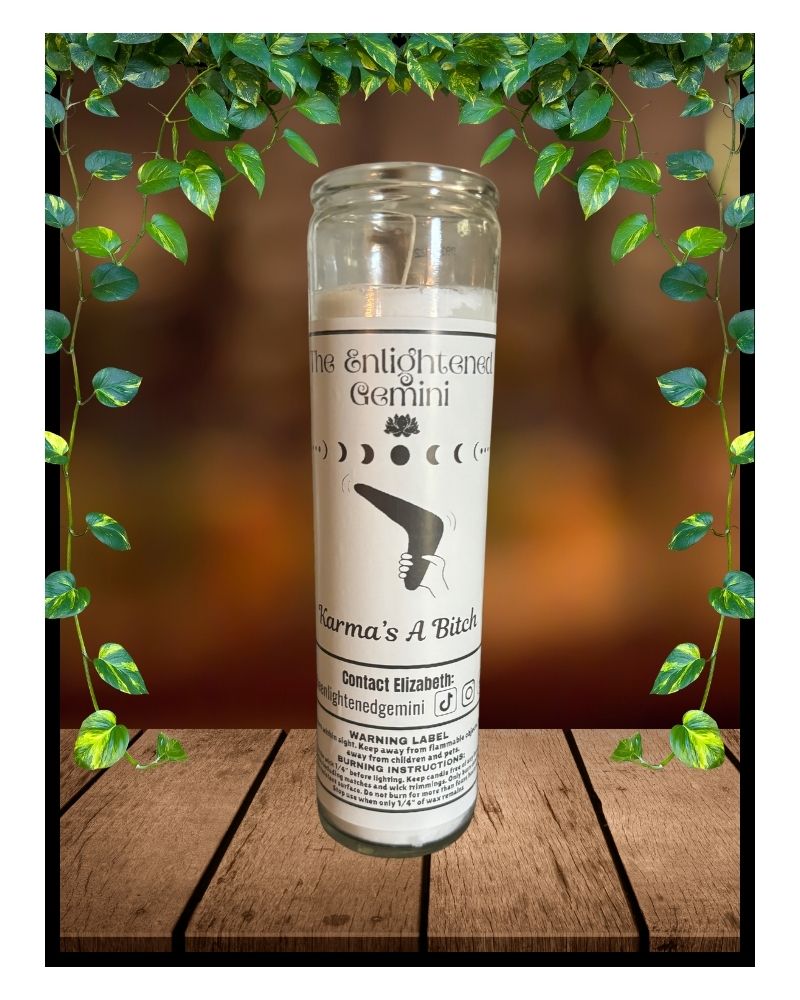 Karma's a Bitch Candle/ Karma es una Perra Vela