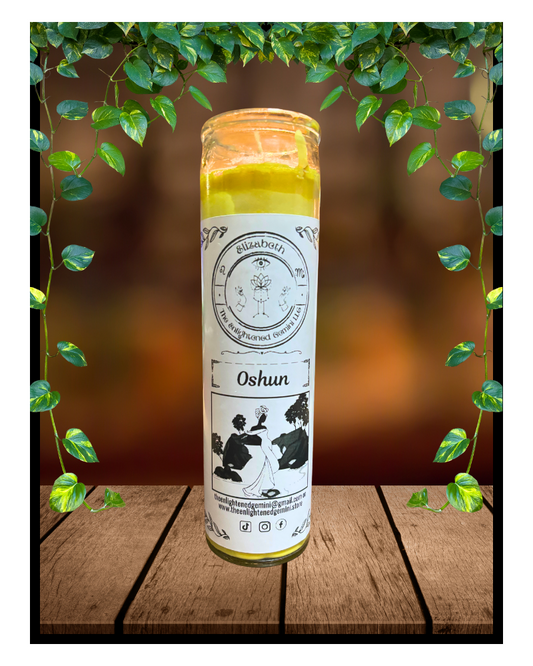 Oshun Glass Candel/ Vela de Oshun