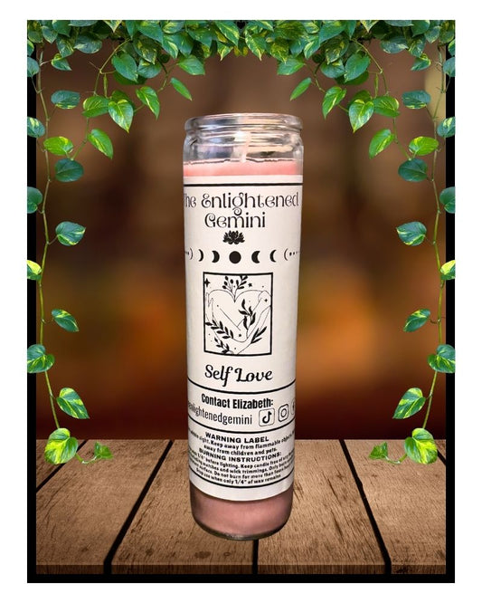 Self-Love Spiritual Glass Candle